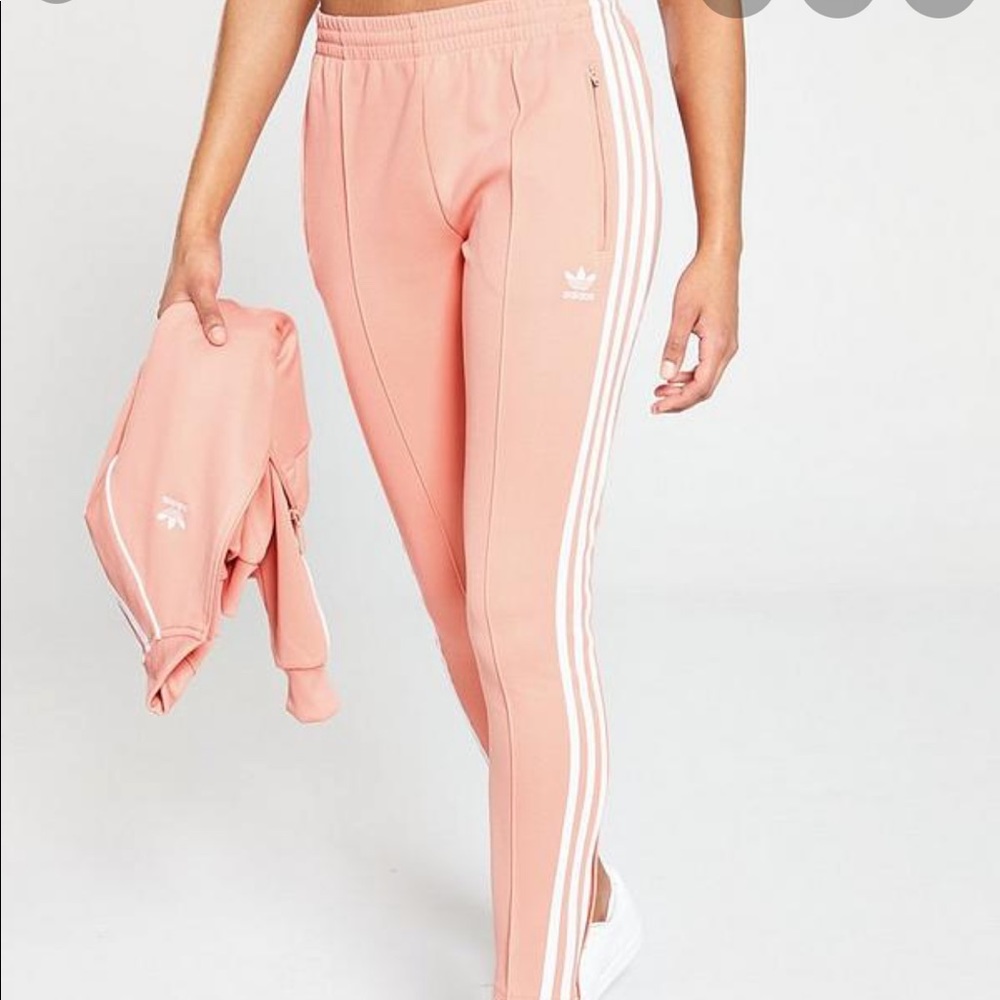 COPY - 3 stripes pink adidas track suit